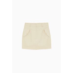 Patrizia Pepe Beige Cotton Mini Women's Skirt